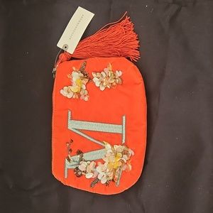 Anthropologie Monogram Clutch Bag